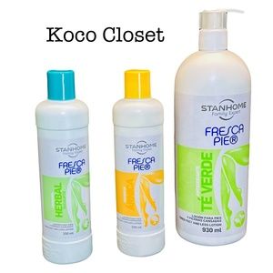STANHOME FRESCA PIE GREEN TEA 930ml EUCALYPTUS 300ml ARNICA 300ml  FEET LOTION